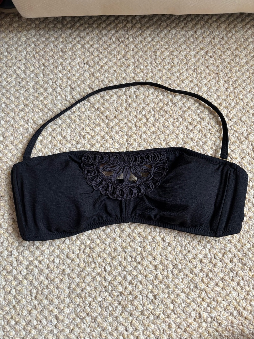 Betsey Johnson Black Bikini Top